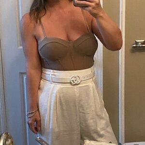 Beige Bustier Top bodysuit